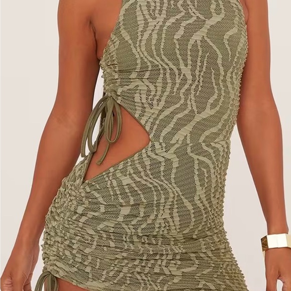 EGO Olive Patterned Mini Dress - Picture 1 of 2